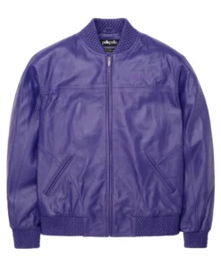 Basic Burnish Purple Leather Jacket