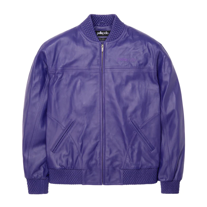 Basic Burnish Purple Leather Jacket