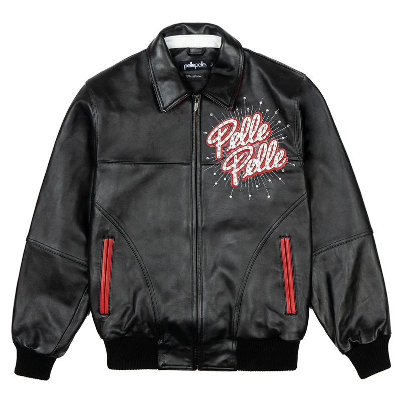 World Famous Soda Club Black Leather Jacket