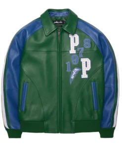 Soda Club Tiger Green Leather Jacket