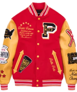 Pelle Pelle World Famous Red Varsity Jacket