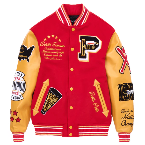 Pelle Pelle World Famous Red Varsity Jacket