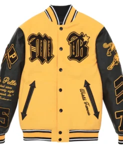 Pelle Pelle World Famous Yellow Varsity Jacket