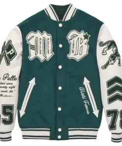 Pelle Pelle World Famous Varsity Green Jacket