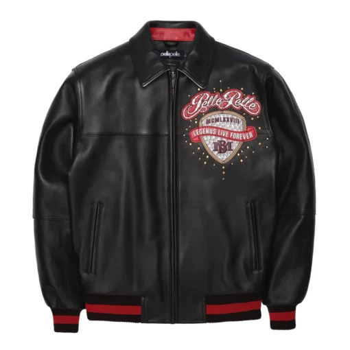 Legends Live Forever Black Leather Jacket