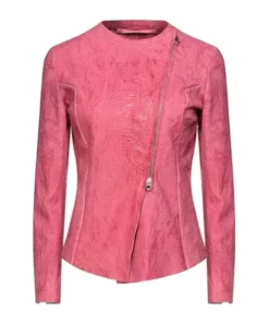 Amazing Ovine Pink Biker Jacket