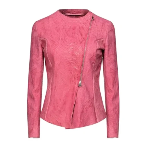 Amazing Ovine Pink Biker Jacket