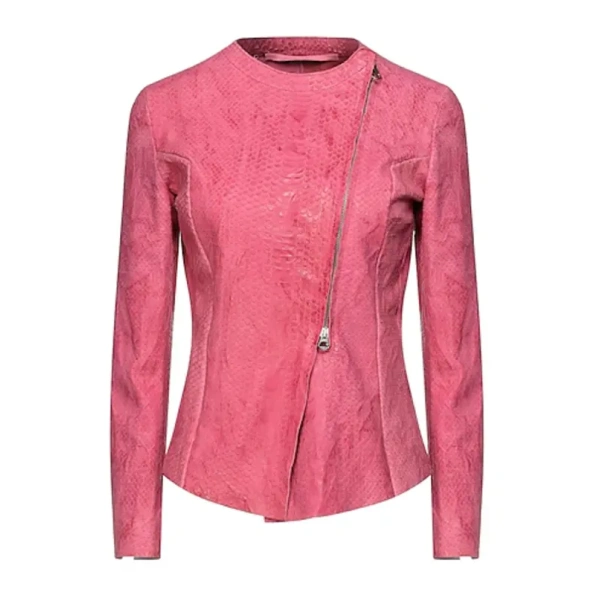 Amazing Ovine Pink Biker Jacket