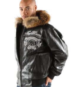 Black And Brown Pelle Pelle Mb Forty Years Leather Jacket.