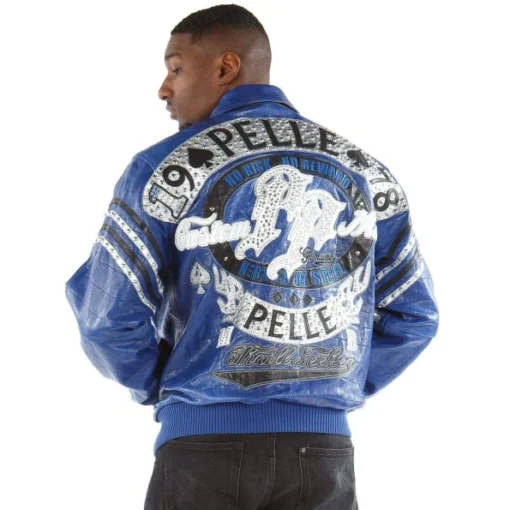 Blue Pelle Pelle Nerves Of Steel Leather Jacket