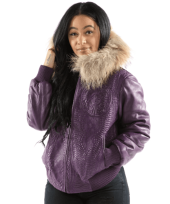 Bold Pelle Pelle Purple Hooded Morocco Jacket