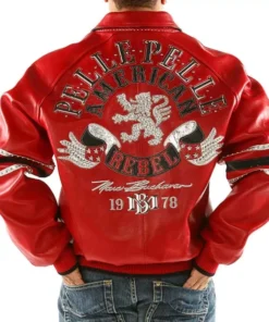 Bold Pelle Pelle Rebel Red Studded Jacket