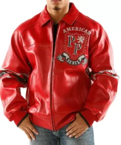 Bold Pelle Pelle Rebel Red Studded Jacket.