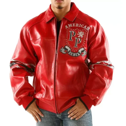 Bold Pelle Pelle Rebel Red Studded Jacket.