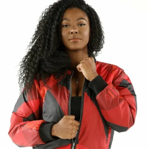 Bold Pelle Pelle Red Bomber Jacket