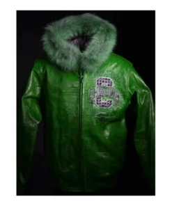 Fur Hood Pelle Pelle Green Chi-Town Jacket