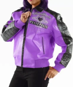 Garde 37 Years Strong Purple Leather Jacket .