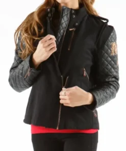 MC Black Studded Varsity Jacket