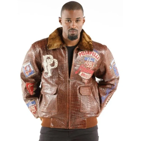 Pelle Pelle American Bruiser Brown Jacket.