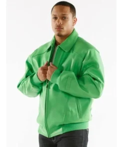 Pelle Pelle Basic in Green Plush Jacket.