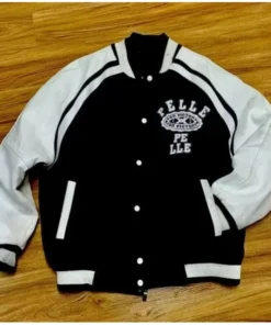 Pelle Pelle Black White Varsity Jacket