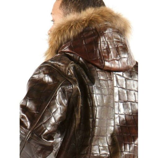 Pelle Pelle Crocodile Skin Brown Jacket.