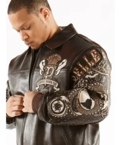 Pelle Pelle Dark Brown Leather Jacket Dragon Jacket.