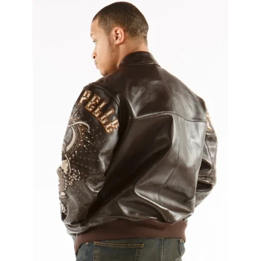 Pelle Pelle Dark Brown Men Leather Jacket Dragon Jacket.