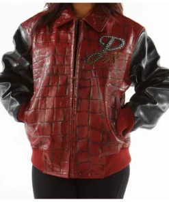 Pelle Pelle Exotic Studded Red Black Jacket