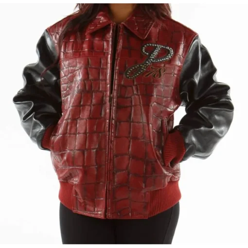 Pelle Pelle Exotic Studded Red Black Jacket