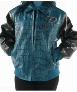 Pelle Pelle Exotic Studded Turquoise Jacket.