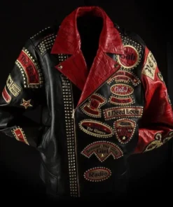 Pelle Pelle LL Cool J Black And Red Leather Jacket.