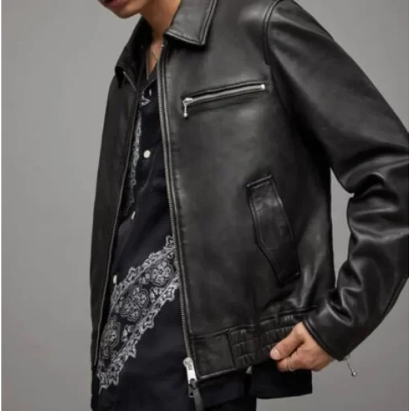 Pelle Pelle Men Black Gino Leather Jacket.