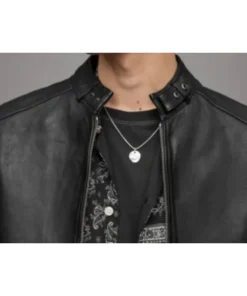 Pelle Pelle Men Black Tagg Leather Jacket.