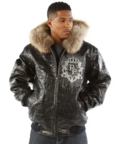 Pelle Pelle Men Crest Fur Hood MB Jacket