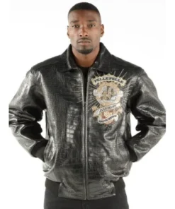 Pelle Pelle Mens 40th Anniversary Black Leather Jacket.