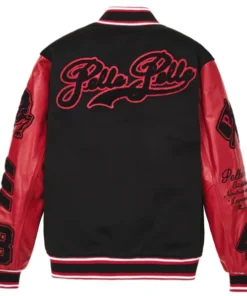 Pelle Pelle Red And Black Varsity Jacket .