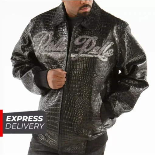 Pelle Pelle Script Black Leather Jacket