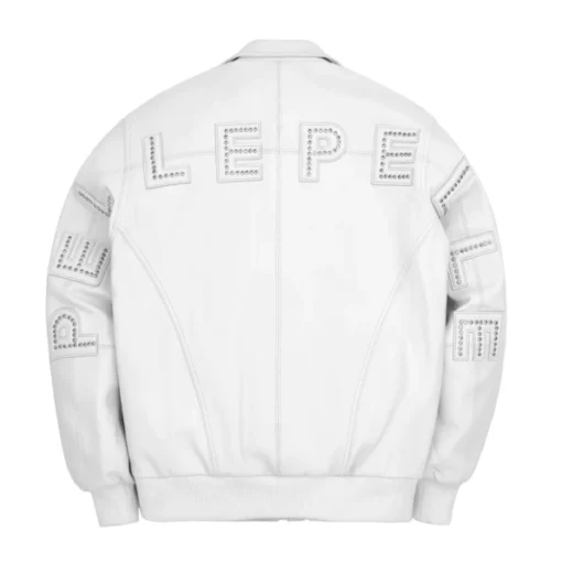 Pelle Pelle White Plush Leather Jacket.