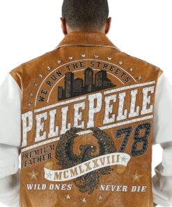 Premium Pelle Pelle Brown Dragon Leather Jacket