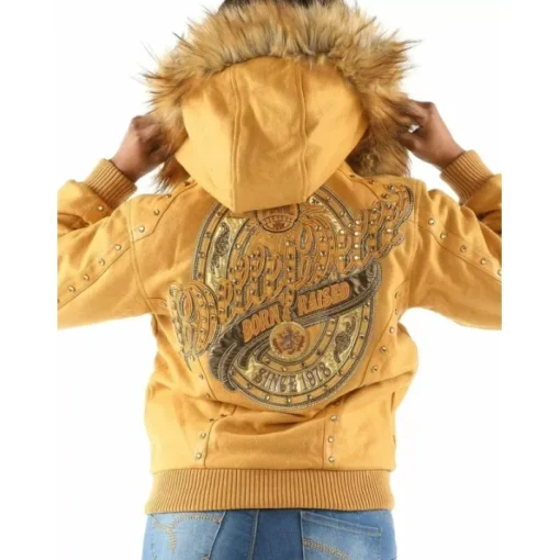 Raised Yellow Hooded Jacket