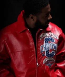 Red Pelle Pelle Chi Town Leather Jacket.