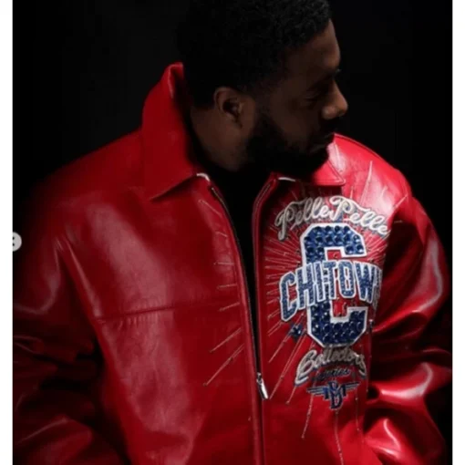 Red Pelle Pelle Chi Town Leather Jacket.