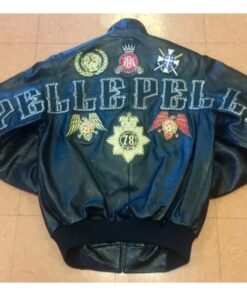 Pelle Pelle Cobra Plush Black Leather Jacket