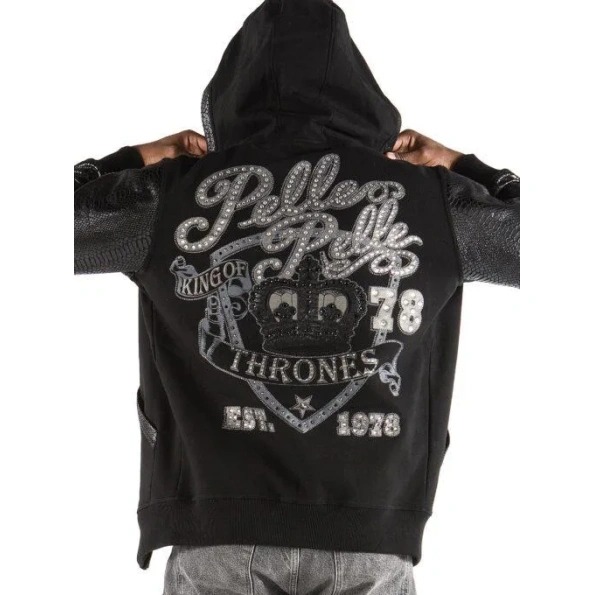 Pelle Pelle Black King of Thrones Hoodie