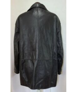 Pelle Pelle Black Leather Full Zip Coat