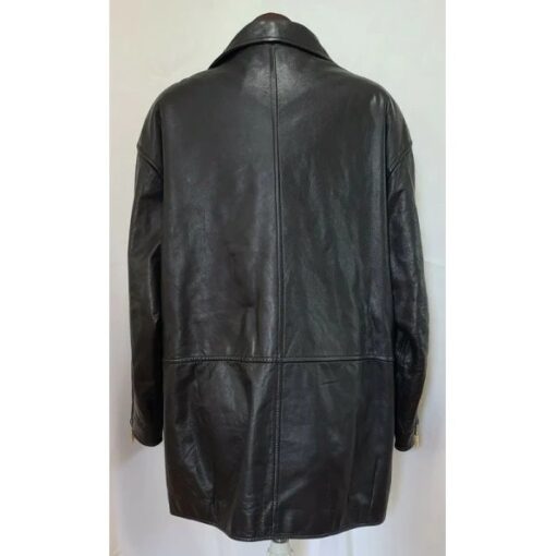 Pelle Pelle Black Leather Full Zip Coat