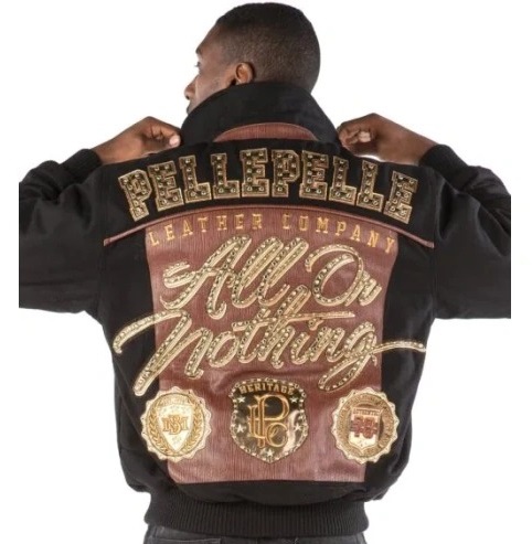 Exclusive Pelle Pelle All Or Nothing Black Brown Jacket