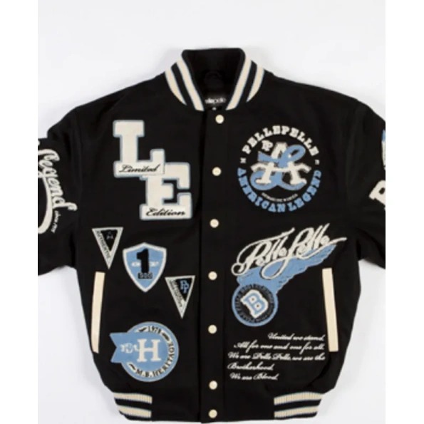 Pelle Pelle American Legend Black Varsity Jacket