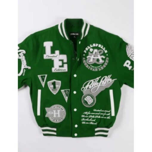 New Pelle Pelle American Legend Dull Green Varsity Jacket